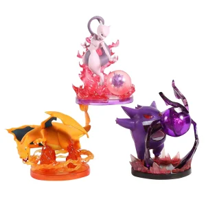 Mewtwo, Gengar, Charizard / Charizard Pokemon figure da collezione
