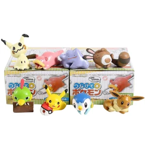Mimikyu Eevee Ditto Slowbro Sentret Piplup Natu Set di 8 personaggi Pokemon