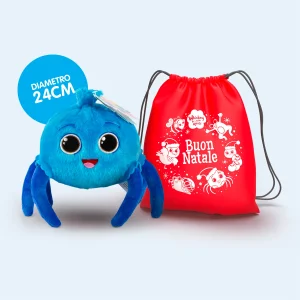 Peluche Whiskey il Ragnetto pupazzo Coccole Sonore 24 cm, incluso lo zainetto natalizio