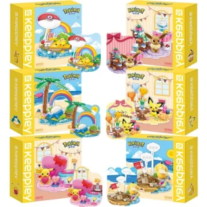 Niedliche Poke Baustein Spielzeuge - Pikachu, Evoli, Relaxo, Pichu oder Enton