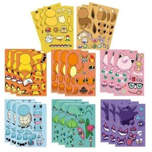 Aufkleber Puzzle Wasserfest in vielen Pokemon Motiven