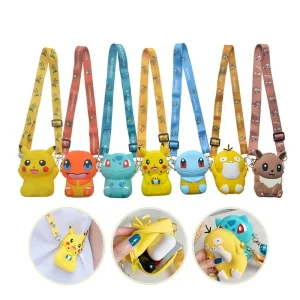 Pokemon Tasche Umhängetaschen für Kinder Mini Geldbörse