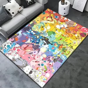 Tappeto da gioco colorato con tanti Pokemon