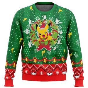 Maglione Pikachu in look natalizio Maglione natalizio Maglione