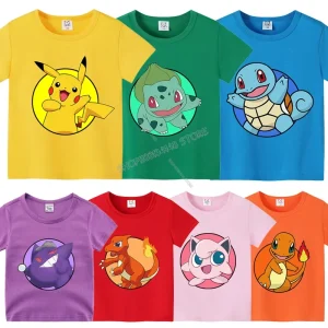 Pokemon Pikachu Sommer T-Shirts für Kinder