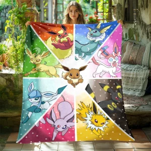 Flauschige weiche Decken mit Pikachu und Evoli Motiven