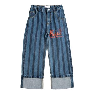 Pickles The Dog Striped denim pants