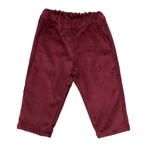 Pantaloni in velluto rosso