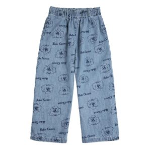 Pickles The Dog all over light denim pants