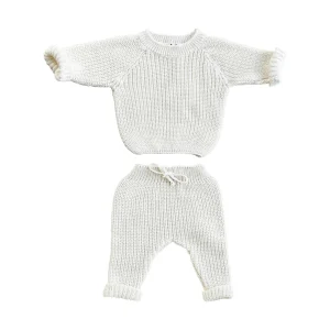 Completo in maglia Ecrù