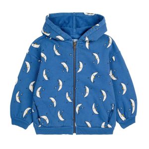 Beneath the Moon all over zipped hoodie