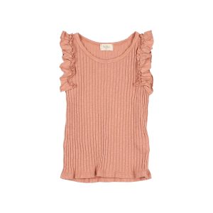 RIB RUFFLE T-SHIRT