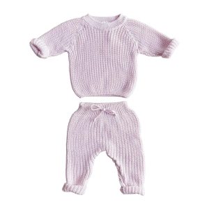 Completo in maglia Rosa Baby