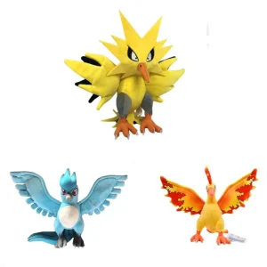 Pokemon di peluche Moltres, Articuno o Zapdos (circa 20 cm)