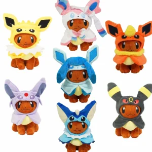 Eeveelution Eevee Cosplay peluche Fgiur (Jolteon Espeon Umbreon Flareon Glaceon Vaporeon Sylveon)