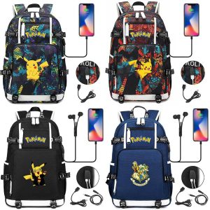 Zaino Pokemon con USB - ideale per laptop