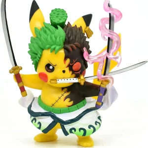 Pikachu Anime Kawaii Cosplay Roronoa Zoro Pokemon Figura (circa 10 cm)