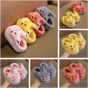 Pantofole per bambini in peluche Pokemon Pikachu