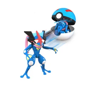Personaggio giocattolo Quajutsu Greninja con Pokeball
