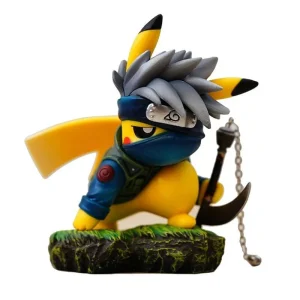 Personaggio da collezione Pokémon Pikachu in stile Manga Naruto, circa 10 cm