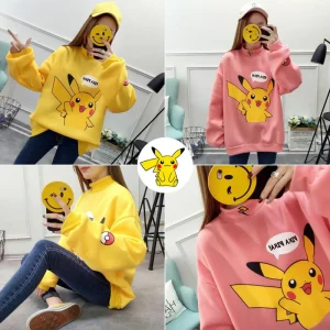 Elegante maglione Pokemon Pikachu extra lungo