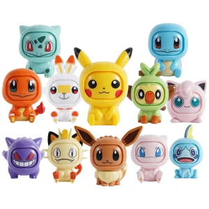 Figure da collezione Pokémon con facce cangianti (circa 5 cm)