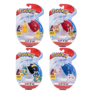 Personaggio Pokemon con giocattolo Pokeball Clip n Go