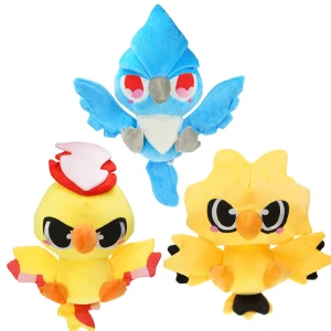 Figure di peluche Kawaii Moltres, Articuno, Zapdos (circa 30 cm)